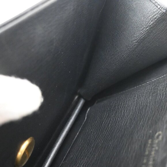 CHRISTIAN DIOR Logo Chain Shoulder Bag Leather Black GHW France 73KB440 - Picture 12 of 14